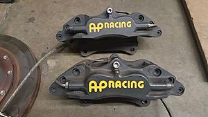 CA - AP Racing 13&quot; J-hook BBK, Track pads, Volk TE37 17x9 +45 Pressed Graphite-calipers.jpg
