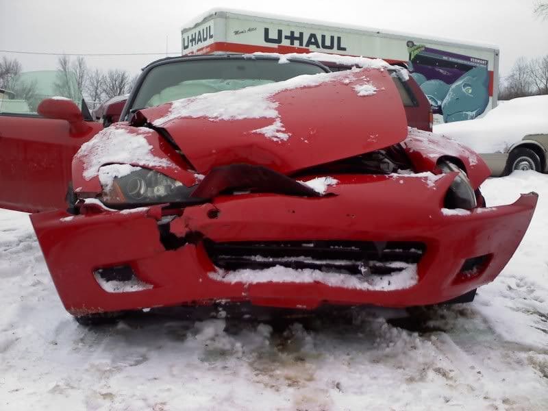Sad and Tire-ring - S2K's Totaled in the snow