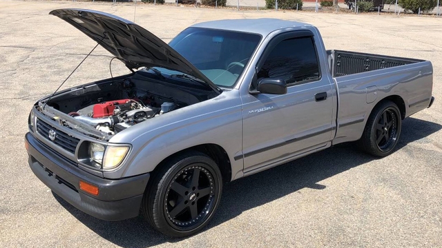 Someone Swapped an F22 into a 1996 Tacoma