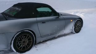 Driving Honda S2000 in the Snow